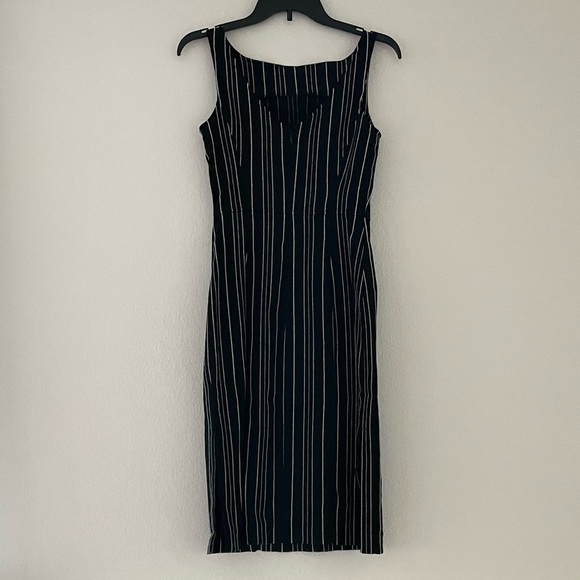 Express Stretch Pencil Striped Midi Dress - Picture 5 of 6